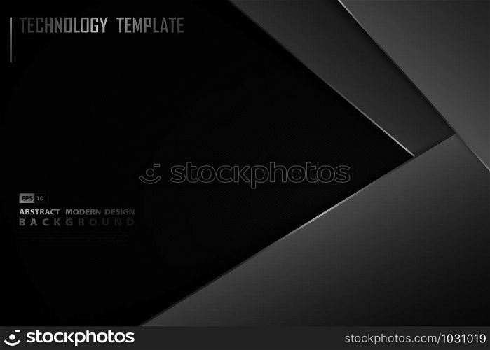 Abstract modern gradient black template design of decoration background. Use for poster, artwork, ad, banner, presentation, cover design. illustration vector eps10