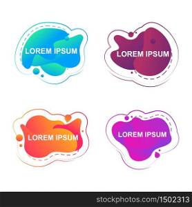 Abstract Modern Gradient Colored Liquid Fluid Shape Banner Frame