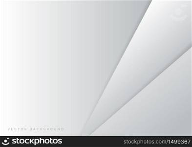 Abstract modern gray and white design paper cut background overlapping with shadow. Vector illustraion