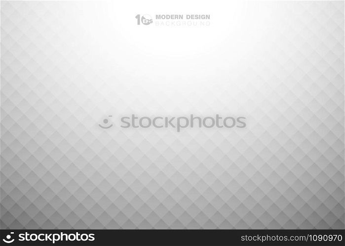 Abstract modern gray and white gradient of grid pattern design background. Decorate for poster, artwork, template design, ad, presentation. illustration vector eps10
