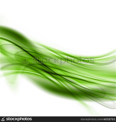 Abstract Modern Green And White Waved Background