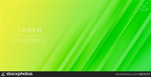 Abstract modern green gradient diagonal stripe lines with copy space for text. Vector illustration