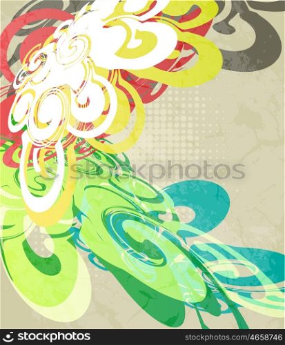 Abstract Modern Grunge Colorful Background