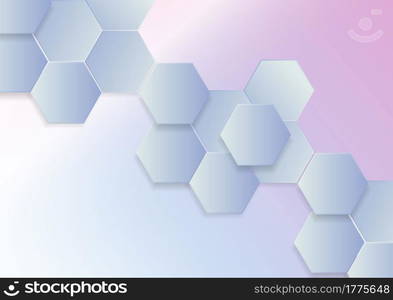 Abstract modern hexagon design overlapping background. Science concept medical. Vector illustration