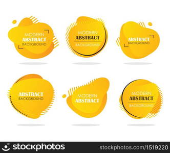 Abstract modern liquid shape banner set. Vector geometric template background for text.