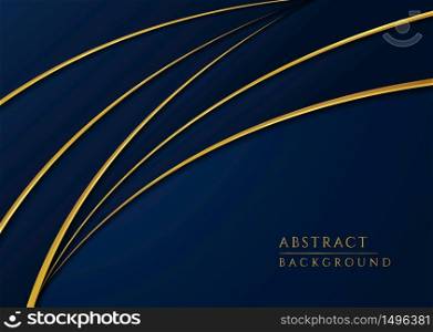 Abstract modern luxury background curve shape gold color design with space. vector illustration.