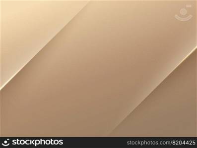 Abstract modern luxury golden fold paper background and texture. You can use for banner web, presentation, poster, cover brochure, leaflet, flyer, invitation card, etc. Vector illustration
