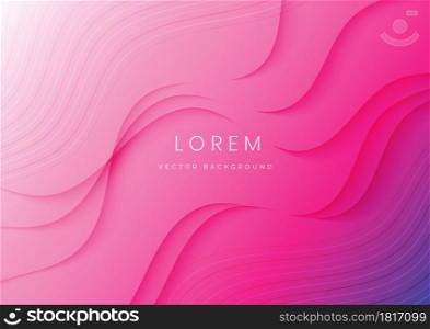 Abstract modern pink gradient fluid shape background with copy space for text. Vector illustration