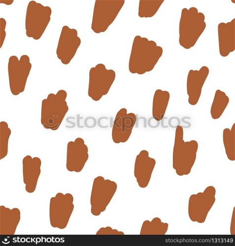 Abstract modern seamless pattern, vector simple modern trendy background. Hand drawn doodle spots with organic shape decorations, creative art brown pattern background. Abstract simple pattern, seamless background