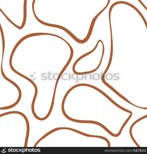 Abstract modern seamless pattern, vector simple modern trendy background. Hand drawn doodle shapes with organic decorations, creative art brown pattern backgrounds. Abstract simple pattern, seamless background