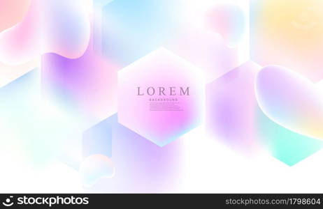 abstract modern shapes. colorful Pastel liquid. creative minimalist. postcard or brochure cover design. gradient background