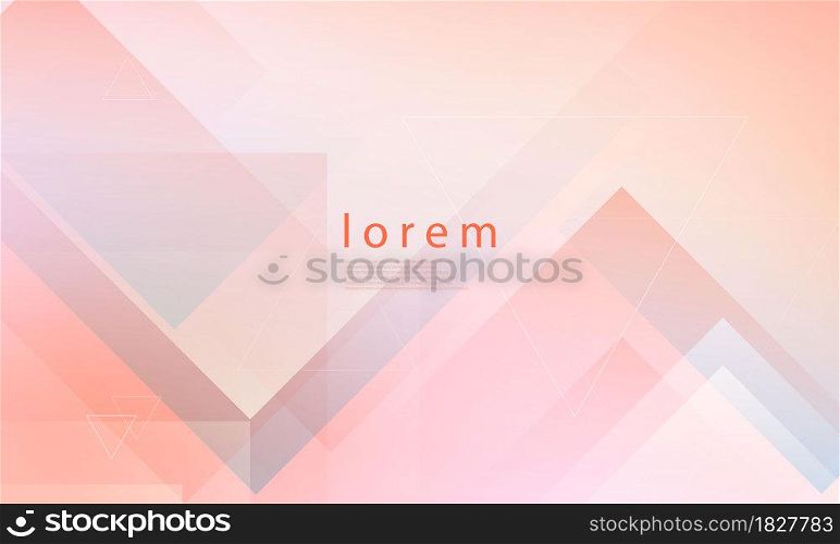 abstract modern shapes. Orange Pastel geometric shapes. creative minimalist. postcard or brochure cover design. gradient background