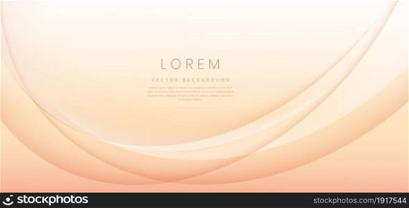 Abstract modern shiny soft orange gradient curved background. You can use for banner, ad, poster, template, business presentation. Vector illustration