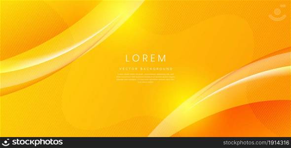 Abstract modern shiny yellow gradient curved background. You can use for banner, ad, poster, template, business presentation. Vector illustration