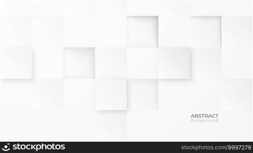 Abstract modern square background. White and grey geometric texture. vector illustration 