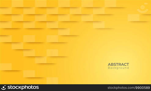 Abstract modern square background. Yellow geometric texture. vector art illustration 