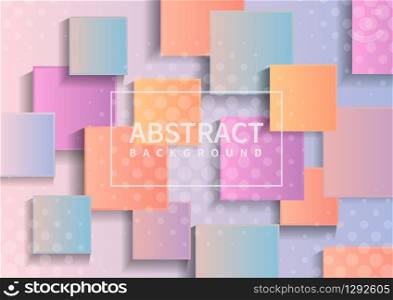 Abstract modern squares geometric colorful pattern overlay background. Vector illustration
