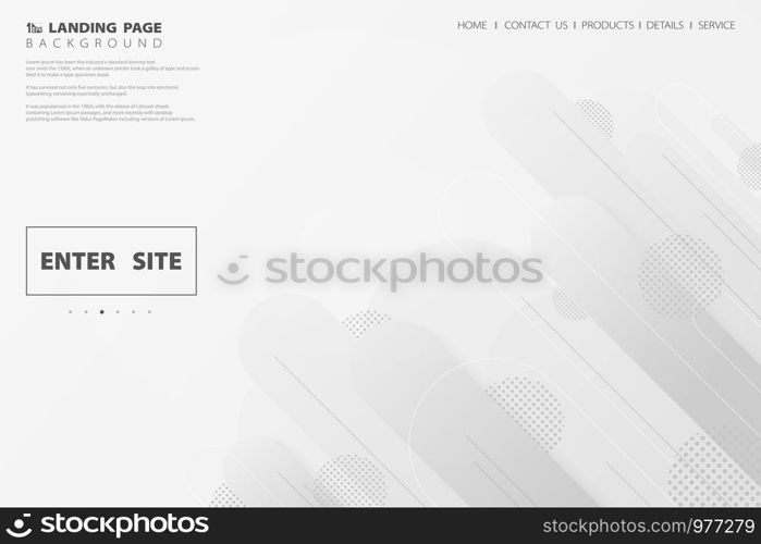 Abstract modern stripe line web landing page layout background. You can use for website page, poster, presentation. illustration vector eps10