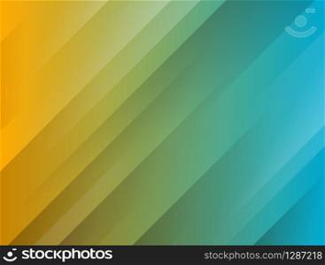 Abstract modern stripped background with shadow lines - yellow to blue shades. Abstract modern stripped background