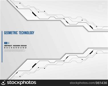 Abstract modern technology white template background of design. Use for presentation, tech, ad, artwork, headine design. illustration vector eps10