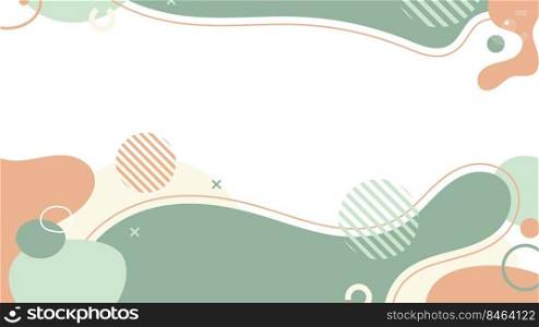 Abstract modern template pastel color organic dynamic shapes elements compositions of colored spots and lines on white background. Vector illustration
