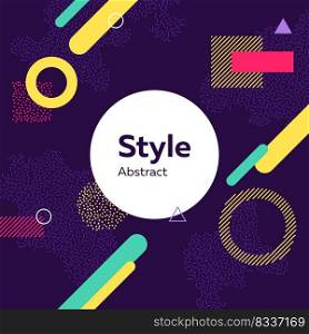 Abstract modern violet background with geometric figures. Dynamical colored forms and lines. Futuristic abstract banners with various geometric shapes. Template for logo, flyer, presentation