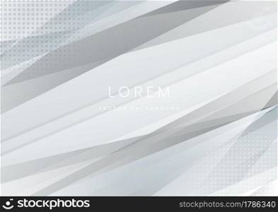 Abstract modern white and gray geometric diagonal decor dots pattern background and texture. Vector illustration