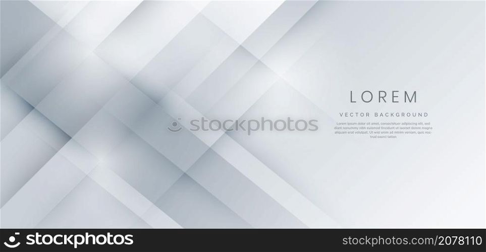 Abstract modern white and grey gradient geometric diagonal background. You can use for ad, poster, template, business presentation. Vector illustration