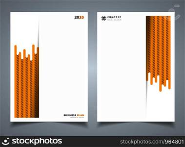 Abstract modern yellow stripe line pattern of template brochure background. You can use for business brochure, ad, poster, presentation, book, annual report, artwork. illustration vector eps10