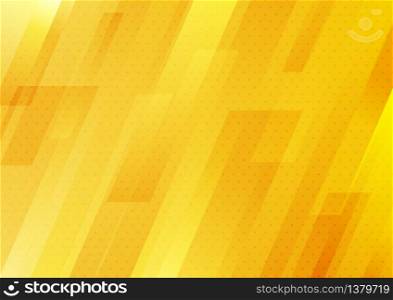 Abstract modern yellow stripes geometric diagonal with dots pattern background technology style. Vector illustration