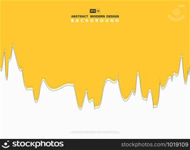 Abstract modern yellow wave line of contrast background. Use for ad, poster, artwork, template design, cover, annual report. illustration vector eps10