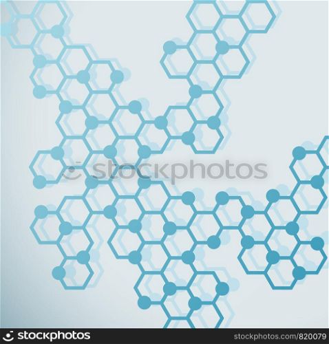 Abstract molecules and atoms hand draw design for background. Vector Illustration eps 10