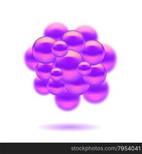 Abstract Molecules Design. Set Molecules Spheres Abstract background . Molecular Structure Atoms. Medical Background for Banner.. Molecules Spheres