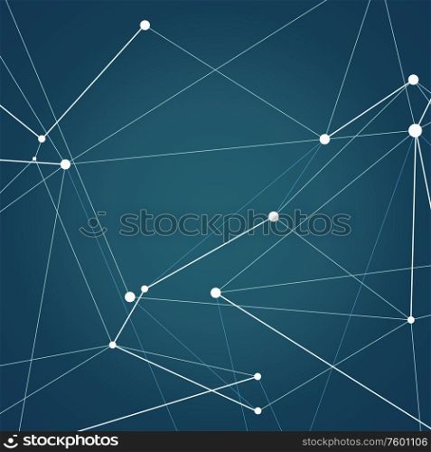 Abstract molecules technology structure with polygonal shapes on dark blue background.. Abstract molecules technology structure with polygonal shapes on dark blue background
