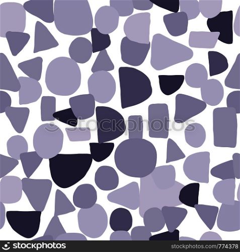 Abstract monochrome creative shapes seamless pattern. Simple design texture with chaotic painted shapes.. Abstract monochrome creative shapes seamless pattern. Simple design texture