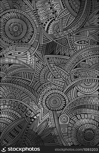 Abstract monochrome decorative vector tribal ethnic background. Abstract vector tribal ethnic decorative background pattern