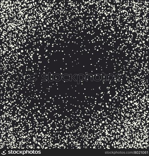 Abstract monochrome dotted background. White dots on black. With space for text