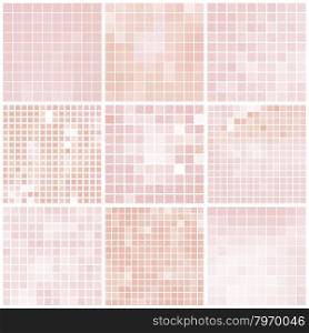 Abstract mosaic background.. Abstract mosaic backgrounds. Set Geometric vector pattern