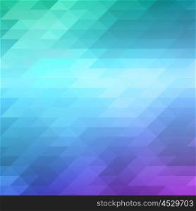 Abstract mosaic background of colored triangles in blue and green shades.. Abstract mosaic background of colored triangles in blue and green shades. Vector illustration.