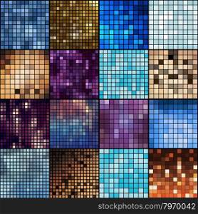 Abstract mosaic background.. Set Abstract mosaic backgrounds. Geometric vector illustration