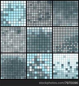 Abstract mosaic background.. Set Abstract mosaic backgrounds. Geometric vector illustration