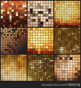 Abstract mosaic background.. Set Abstract mosaic backgrounds. Geometric vector illustration