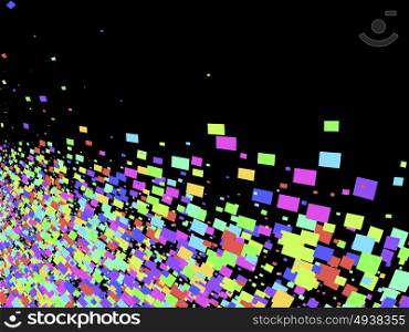 abstract mosaic, vector. Abstract background, optical illusion of gradient effect. Stipple effect. Mosaic abstract composition. Rhythmic colorful tiles. Decorative shapes. Spectrum background. Colorful particles