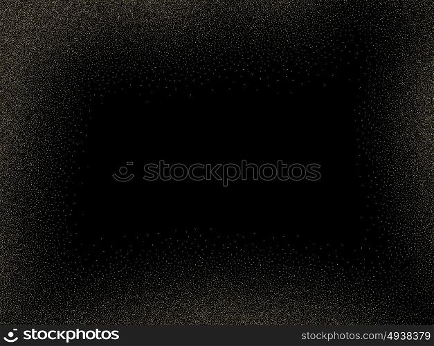 abstract mosaic, vector. Abstract background, optical illusion of gradient effect. Stipple effect. Mosaic abstract composition. Rhythmic yellow tiles. Decorative shapes. Golden particles. Grain texture