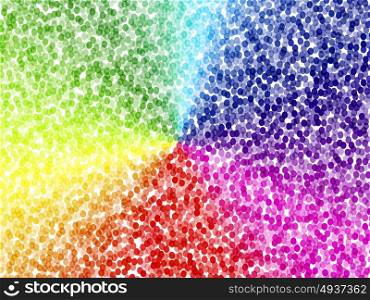 abstract mosaic, vector. Abstract background. Round with stipple effect. Mosaic abstract composition. Rhythmic colorful round tiles. EPS10 with transparency. Decorative shapes. Spectrum background. Colorful round particles