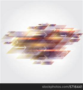 Abstract motion background with arrows and dynamic lines