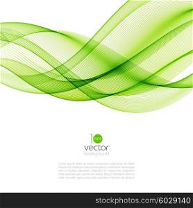 Abstract motion wave illustration. Abstract motion smooth color wave vector. Curve green lines