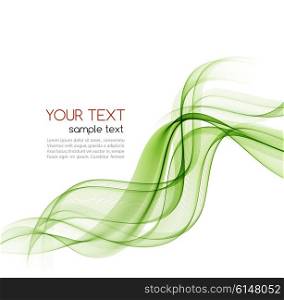 Abstract motion wave illustration. Abstract motion smooth color wave vector. Curve green lines