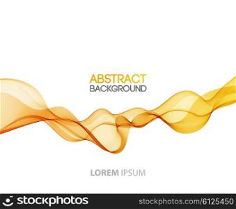 Abstract motion wave illustration. Abstract motion smooth color wave vector. Curve orange and yellow lines