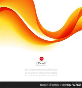 Abstract motion wave illustration. Abstract motion smooth color wave vector. Curve orange lines